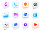 Gradient theme icon : Carefully crafted a set of themes, color and style have a test, a set of icons that can make people shine