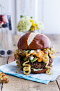 buffalo-blue curly cheese fry and crispy black bean burgers.