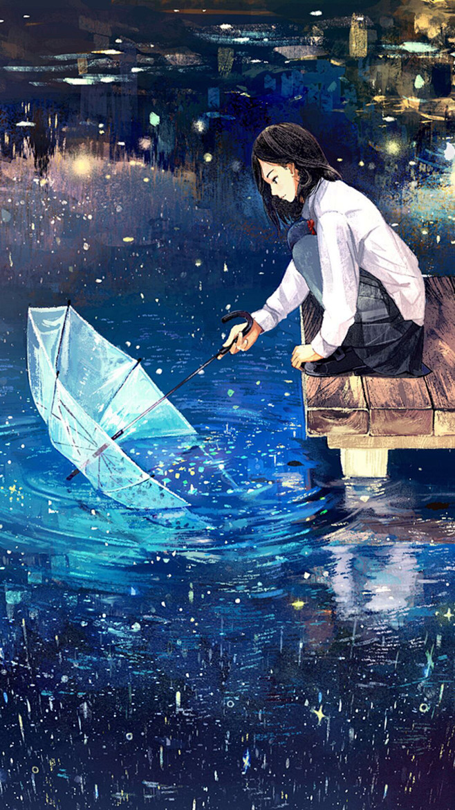 「卡通手机壁纸。插画设计。高清动漫。背景...