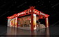 盛香亭食品展中式国潮红色展台模型下载-模型云展览模型下载网