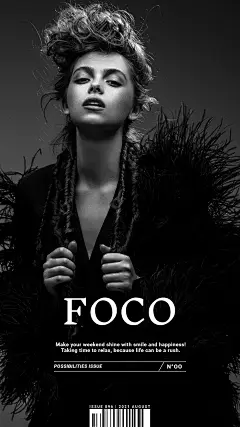 Woman Photo Magazine Cover Simulation Simple Fashion Style Poster Instagram Story