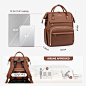 Amazon.com: LOVEVOOK Laptop Backpack for Women Fashion Travel Backpack Purse PU Leather 15.6 Inch Computer Bag Large Teacher Nurse Bag for Work Business College : Electronics