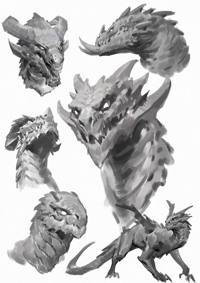 Dragon sketches work...