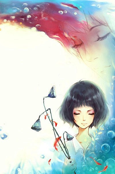 【唯美插画】短发治愈系女生丶温暖如斯_唯...