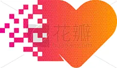 品牌名称,像素化,图标,商务,浪漫,技术,婚礼,爱,设计,联系