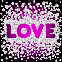 Happy Valentines day Love. Decorative heart backgr