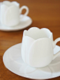翡冷翠/欧洲直送/Alessi Tulip郁金香骨瓷 茶杯与碟套装2件组 原创 设计 新款 2013 正品 代购  淘宝