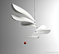 #意翔设计素材# #工业设计作品欣赏#   Designer: Sandro Lopez
Modern Mobile Chandelier  灯具也能轻如羽毛 ​​​​