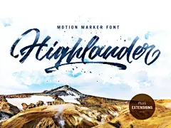 Highlander Marker Script运动标记字体完美适合您的个人设计。 地图标记软件|mapmarker安卓|字体颜色|marker常用|知名marker品牌|highlander 进口