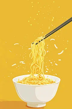 意面西餐插图插画
