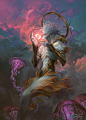 Peter Mohrbacher，来自美国的奇幻概念艺术家，出生于1983年，毕业于Art Schaumburg大学，曾在Kabam担任艺术指导，也曾为《万智牌》《亚瑟王国》《Dragons of Atlantis》作画。

他的作品充满了天马行空的想象，加上神秘和诡谲的设计，造就了他独树一帜的个人风格。他的作品倾向于有大量的开阔空景，创 ​​​​...展开全文c