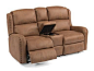 Shop for Flexsteel Fabric Power Reclining Love Seat With Console, 4892-601M, and other Living Room Loveseats at Schmitt Furniture Company in New Albany, IN. This reclining love seat with console comes standard with the following features: DualFlex spring 