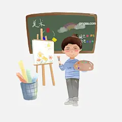 卡通美术课堂元素设计可商用图片大小2000x2000px 图片尺寸0.98 MB 来自PNG搜索网 pngss.com 免费免扣png素材下载！psd元素#创意元素#各类#简约#课堂#老师#美术课#人物#设计元素#手绘图案#素#元素装饰#装饰图案#