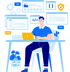 办公 开会 营销 金融 推荐 合作 工作 创意  手绘  占位符 图标 2D 卡通 插画 手绘 png 免抠 素材Programming concept illustration