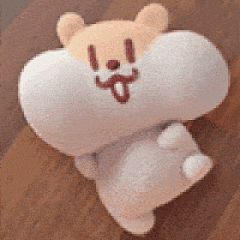 可爱玩偶熊吐舌卖萌，调皮模样超有趣 奶茶鼠表情包 | 嗝～奶茶真好喝