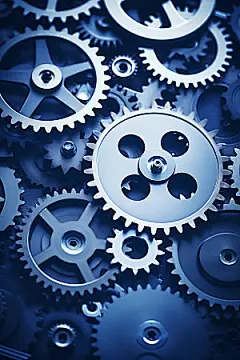 机械齿轮工厂立体素材