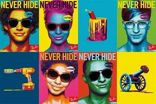 Ray-Ban雷朋太阳镜的波普艺术广告