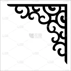 角落,华丽的,菜单,华贵,巴洛克风格,模板,现代,自然美,弯曲,复古