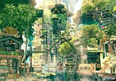 宫崎骏的手绘建筑世界