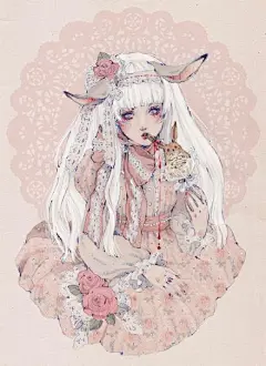 洋娃娃一样可爱的主角却演绎着出人意料的黑色童话场景，意大利画师Loputyn的作品，美！╯▽╰