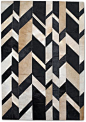 Soho Rugs | Leather Rugs Collection | Askew Patchwork Leather Rug: 