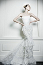 celia kritharioti wedding dresses collection | lace sheath gown with cap sleeves and scalloped neckline