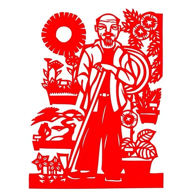 农村题材剪纸 剪纸底稿分享 - 小红书