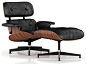 Eames Lounge Chair and Ottoman, Walnut Frame and Black Standard Leather midcentury-armchairs-and-accent-chairs