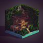 Abandoned observatory : Voxel art