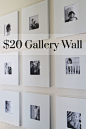 I made this 9-frame black and white gallery wall for less than $20! Keep reading to learn how you can make one, too!: 