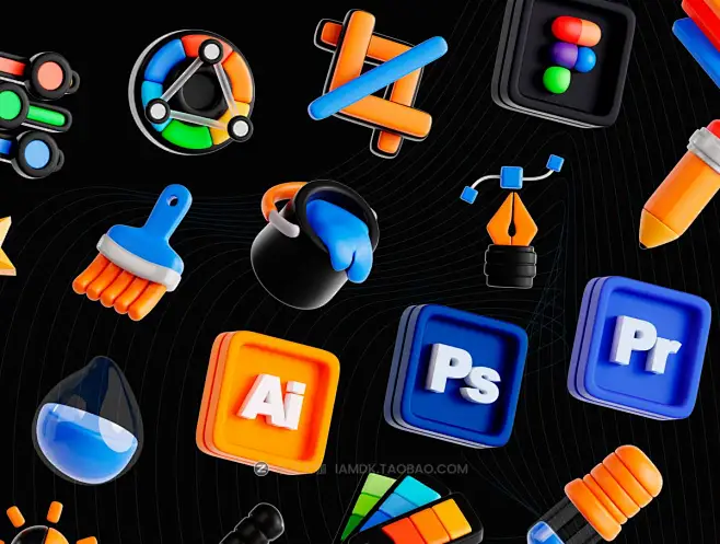 20款时尚科学实验设计软件3D图标Icons设计Blender/PNG/OBJ格式素材 Graphic Design 3D Icon插图5-花瓣网