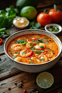 地道泰国菜美味虾仁汤面