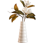 求饰 现代简约白色陶瓷花器别墅摆件 现代高品质加厚软装花瓶-淘宝网