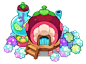 Cookie Houses : " Each Cookie needs a sweet little house. A bunch of sweet little house together makes up a big sweet town! " Cookie Houses are a unique type of building, serving most reliable means of obtaining EXP Star Jellies. As long as they