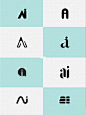 32个字母Ai的变形组合logo设计案例欣赏。