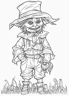 AI绘画_Prompts_RMdesign_Scarecrow_coloring_book_page_white_color_background_d2bf2a4b-f264-4cb1-a606-4ba447d16403_xpanx.com