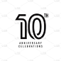 10 Th Anniversary Celebration Vector Template Desi
