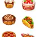 手绘插画卡通奶油蛋糕甜点食物素材免抠元素