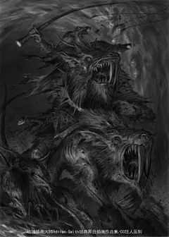 战锤插画大师Adrian.Smith.经典黑白插画集(1)_30