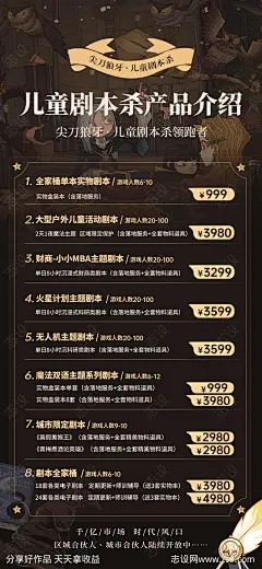 魔法系列儿童剧本杀海报-源文件下载
