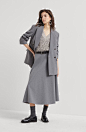 Brunello Cucinelli Circle Midi skirt in Medium Grey at Nordstrom, Size 50 It