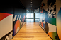 abstract adobe illustrator design Digital Art  gradient Interior Mural visual identity wacom wall