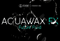 高质量轻微圆角墨迹实验性现代科幻英文字体 Aquawax Fx Complete Family