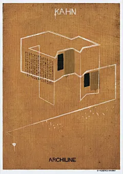 抽象画的著名建筑 | 来自著名意大利建筑插画家Federico ​​​​