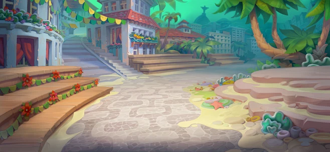 Fishdom background designs -花瓣网