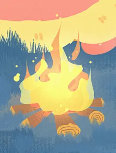 小怪兽系列作品——露营之盟_酸奶酪cos__插画师作品_涂鸦王国gracg.com