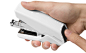 Staplers: Old Favorites and Newer Approaches : Organizers generally prefer staplers to paper clips for papers that need to be kept; they won't snag other papers by mistake and they won't fall off. I've seen lots of complaints about office staplers, but th