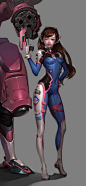 Overwatch,Игры,D.Va,Игровой арт,game art: 