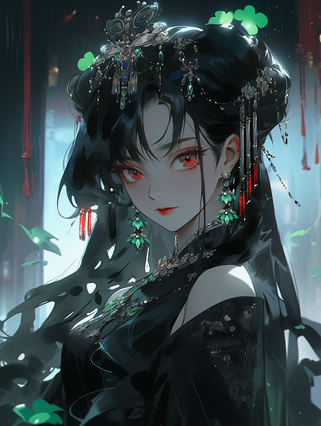 AI_Evil_girl_Exaggeration_sick_people_crazy_style_messy_picture ...