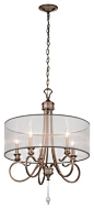 Kichler Malina Five Light Brushed Silver & Gold Up Mini Chandelier traditional-chandeliers